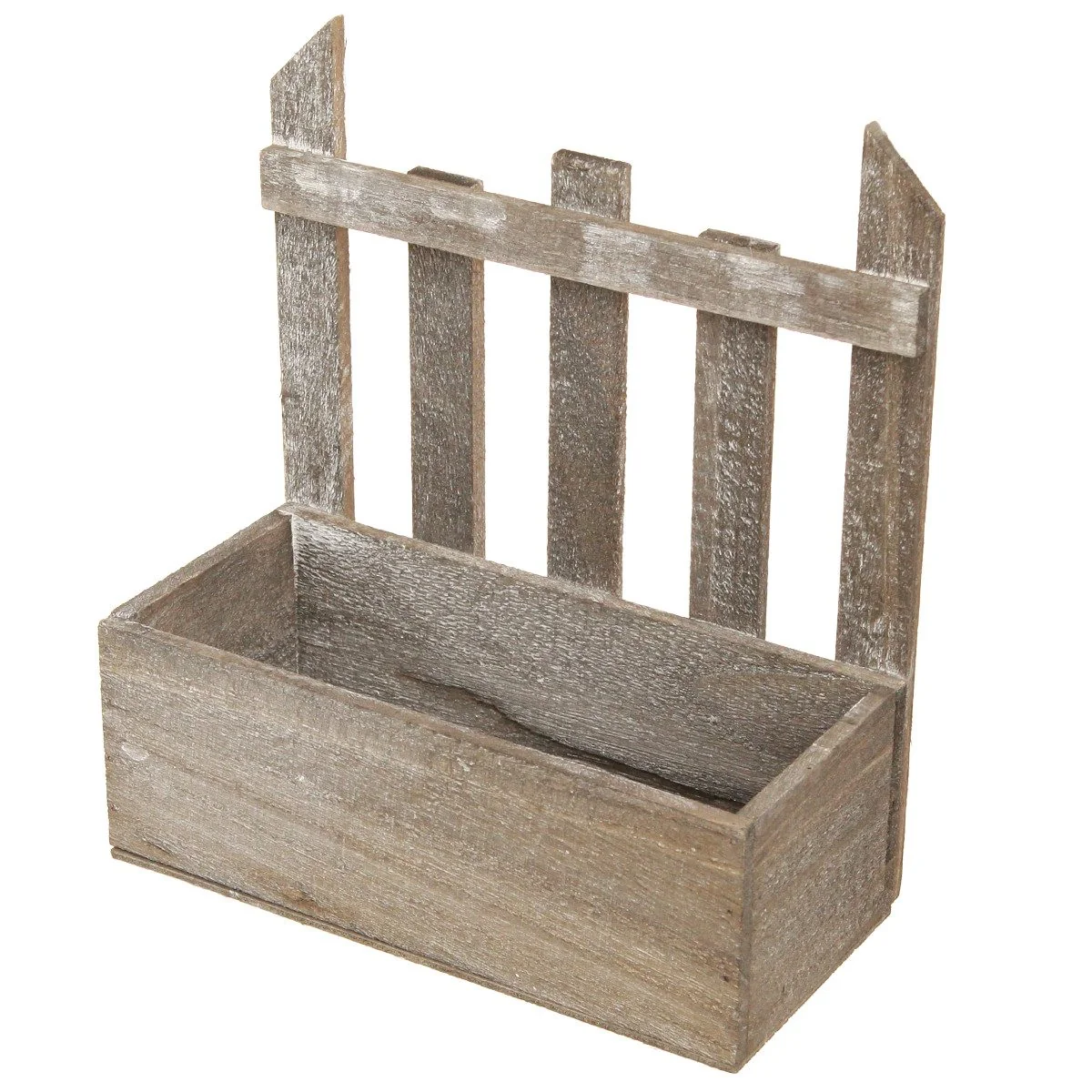 Viana Dekokorb Pflanzkasten aus Holz Vintage 2er Set Mini Blumen Deko