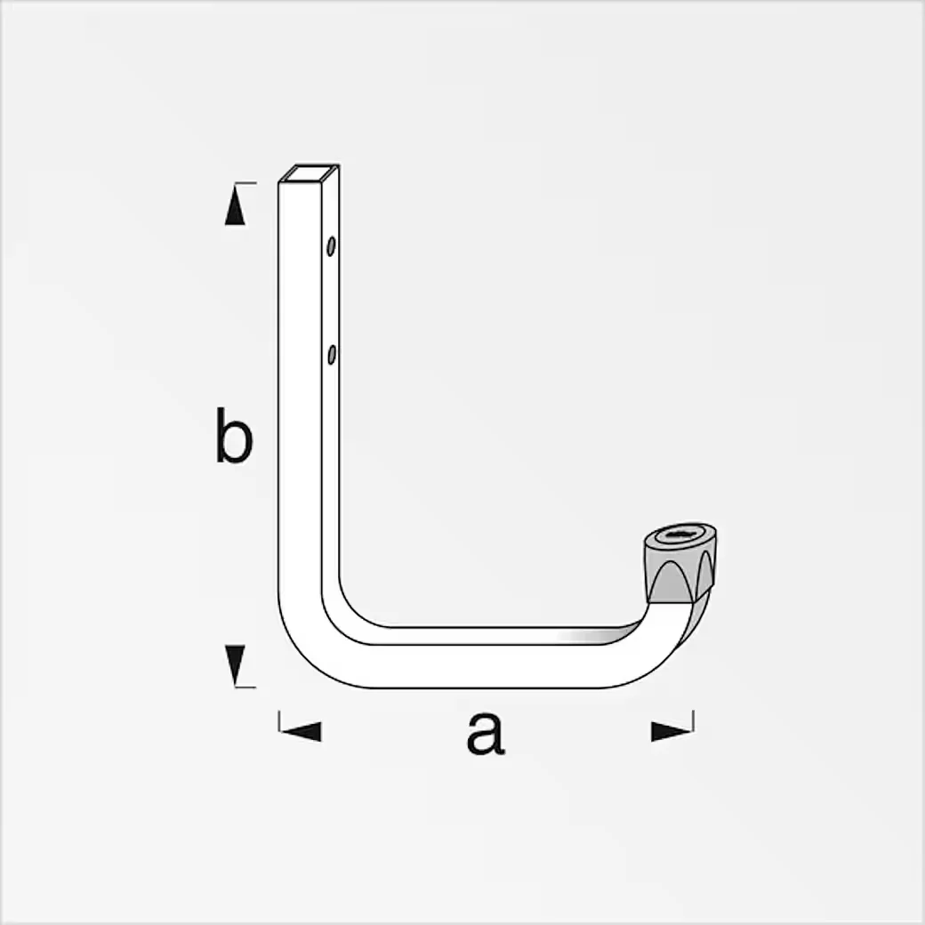 SO-TECH Wandhaken Garagenhaken Gerätehalter 140x115 mm 30kg verzinkt